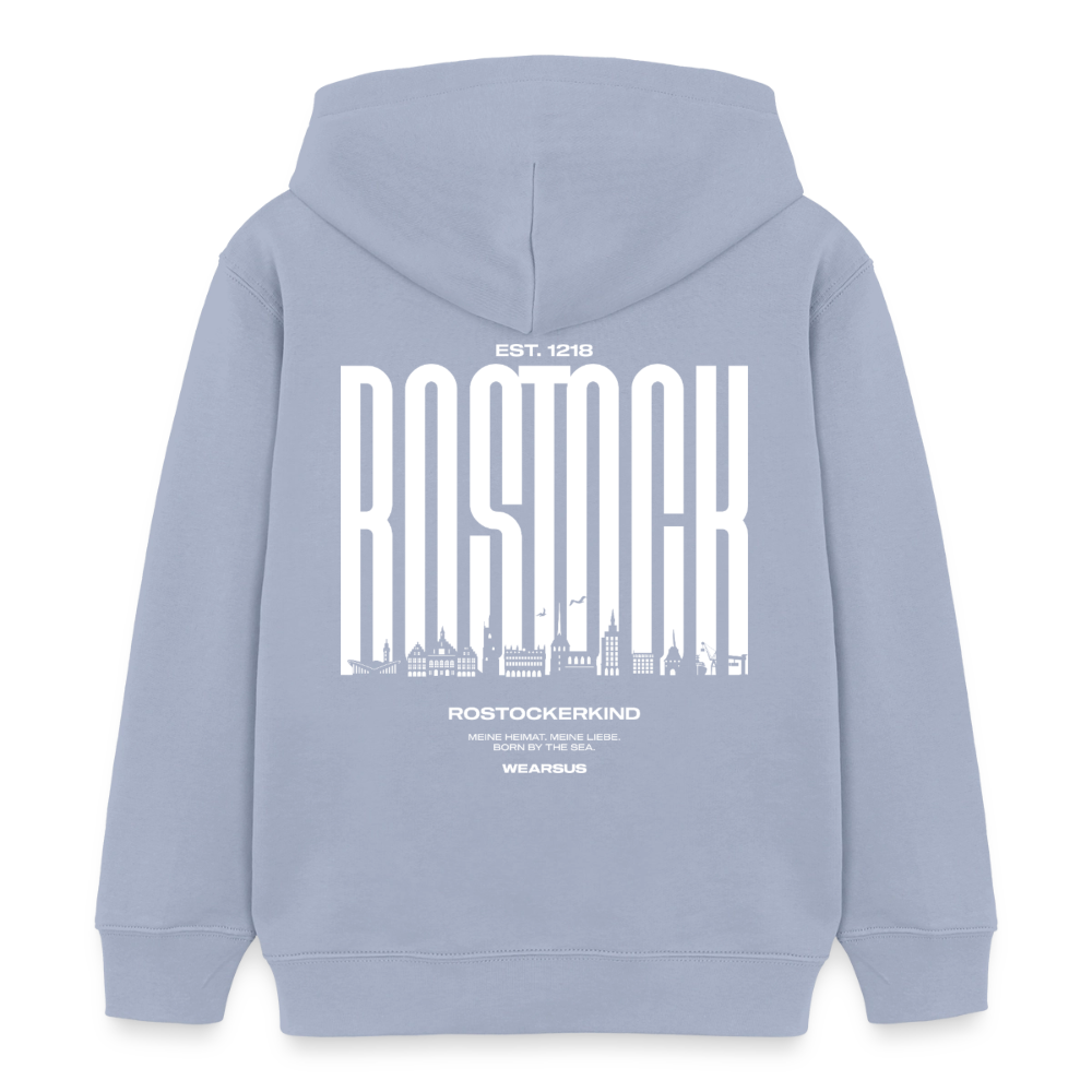 Rostock 'Rostockerkind' Bio Sweatshirt Kinder 3-8 Jahre Front Print - Lavendel-Violett