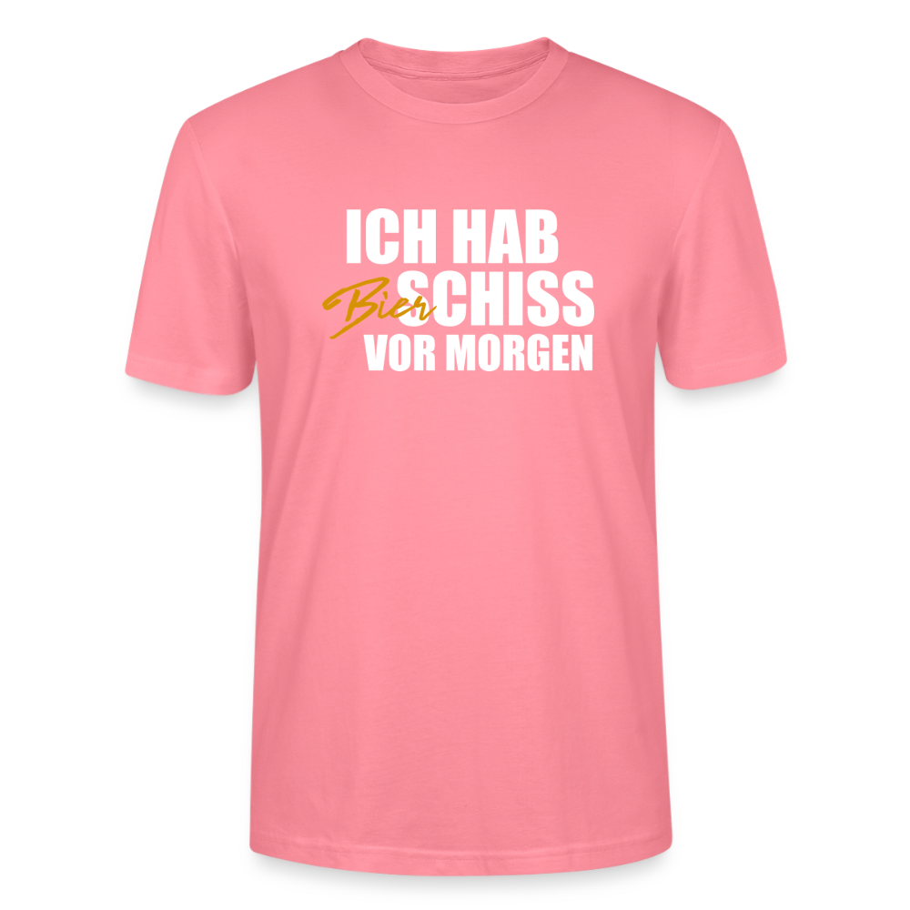 Unisex Sprüche T-Shirt 'Ich hab Bierschiss vor morgen' - Pink 