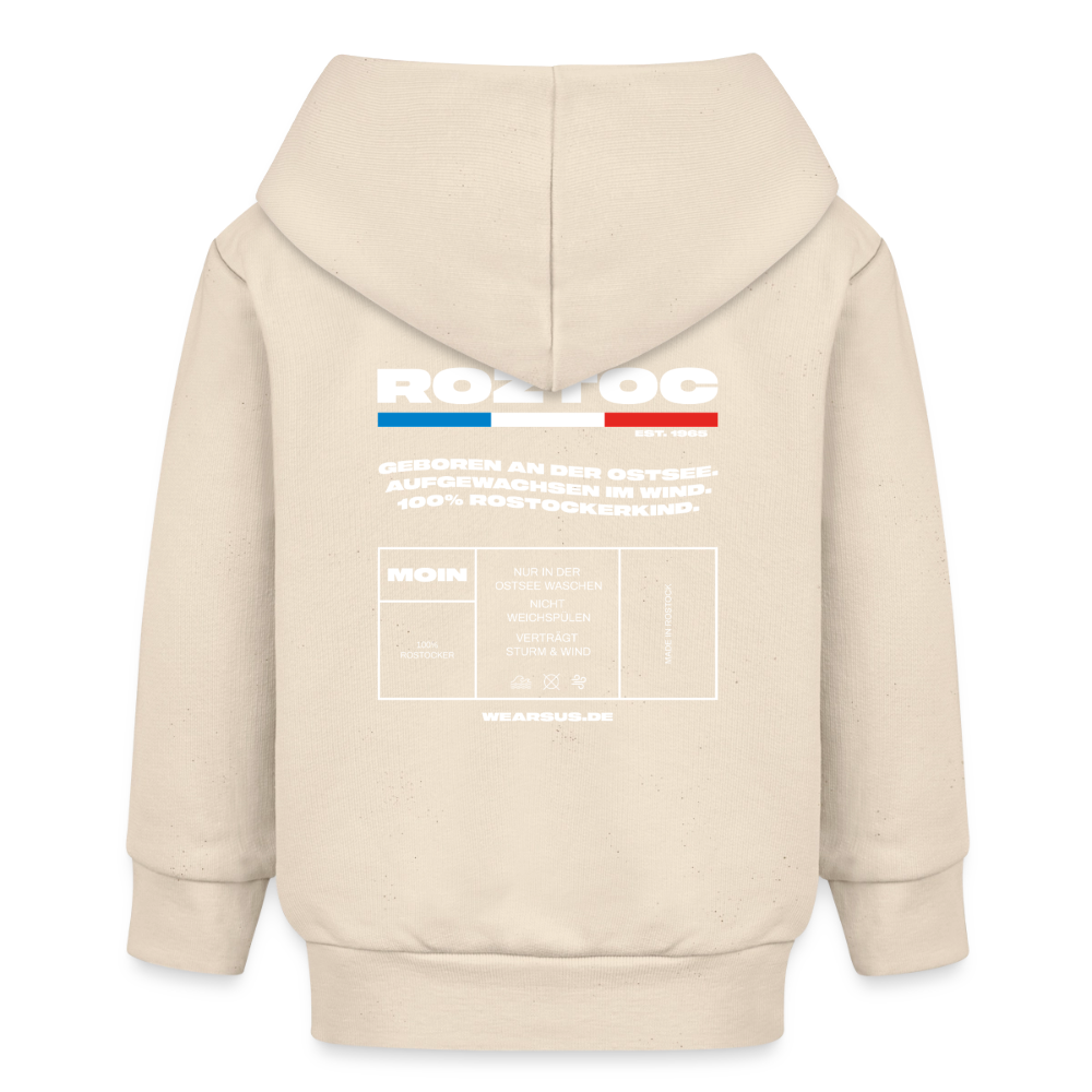 Rostock 'ROZTOC' Edition Bio Baby Zip Hoodie - Natur
