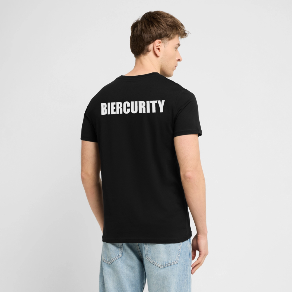 Unisex Sprüche T-Shirt 'Biercurity' - Schwarz