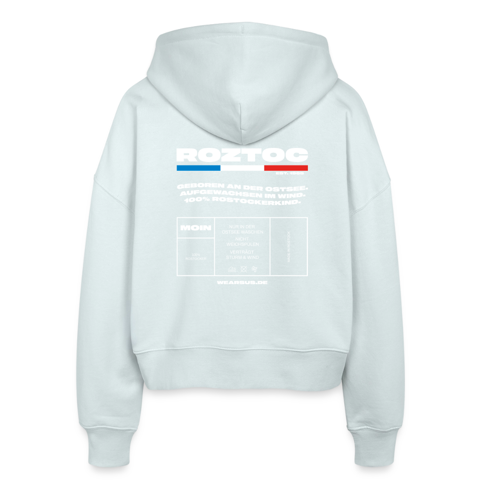 Rostock 'ROZTOC' Edition Bio Zip Hoodie Damen - Eisblau