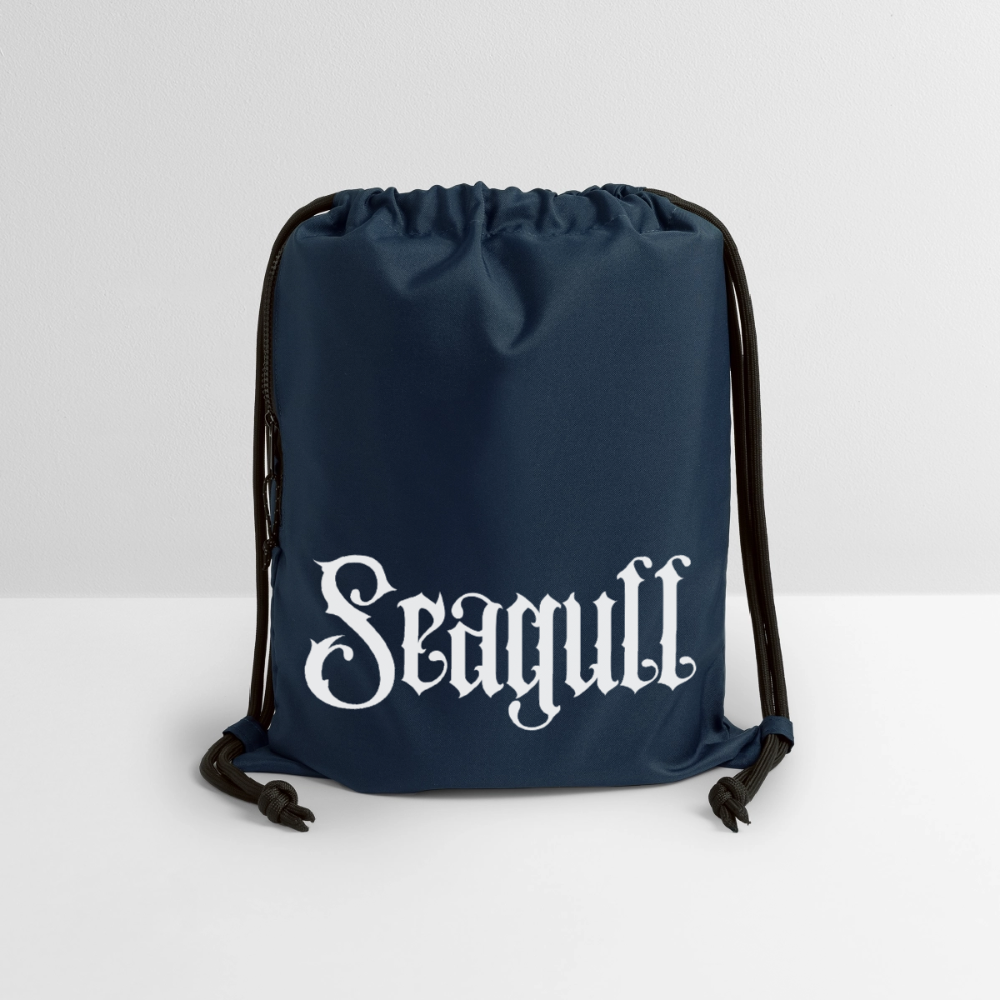 Rostock 'SEAGULL' Turnbeutel aus Recycling-Material mit SEAGULL Schriftzug - Navy
