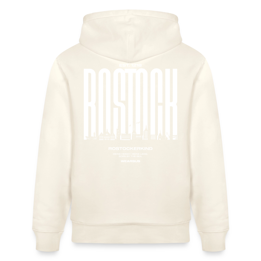 Rostock 'Rostockerkind' Bio Hoodie Unisex Farbe - Naturweiß 