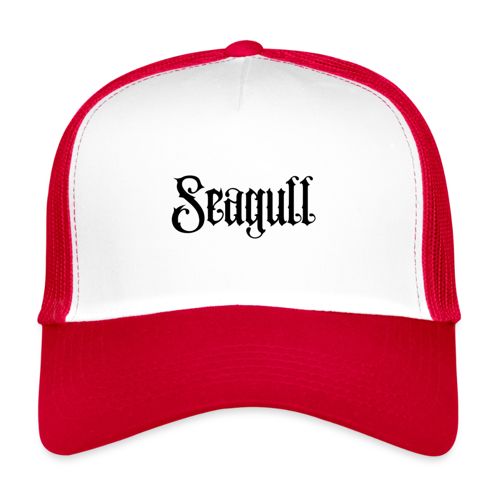 Rostock 'SEAGULL'  Trucker Cap - Weiß/Rot