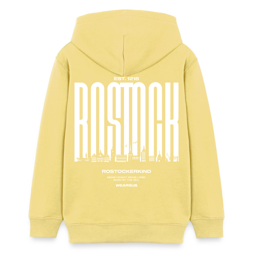 Rostock 'Rostockerkind' Bio Hoodie Kinder 9-13 Jahre - Gelb Viva 