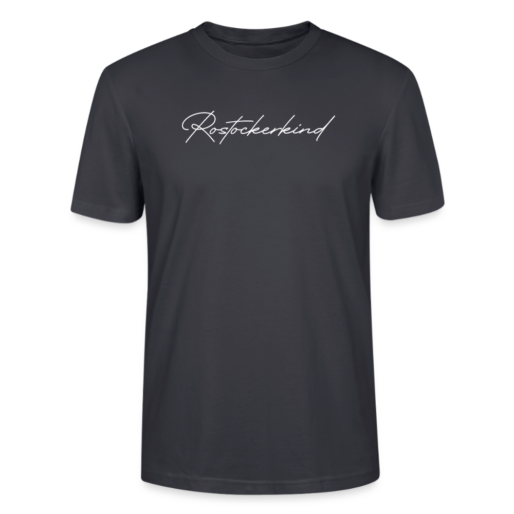 Rostock 'Rostockerkind' Signature Bio T-Shirt Unisex schwarz - Dunkles Graublau