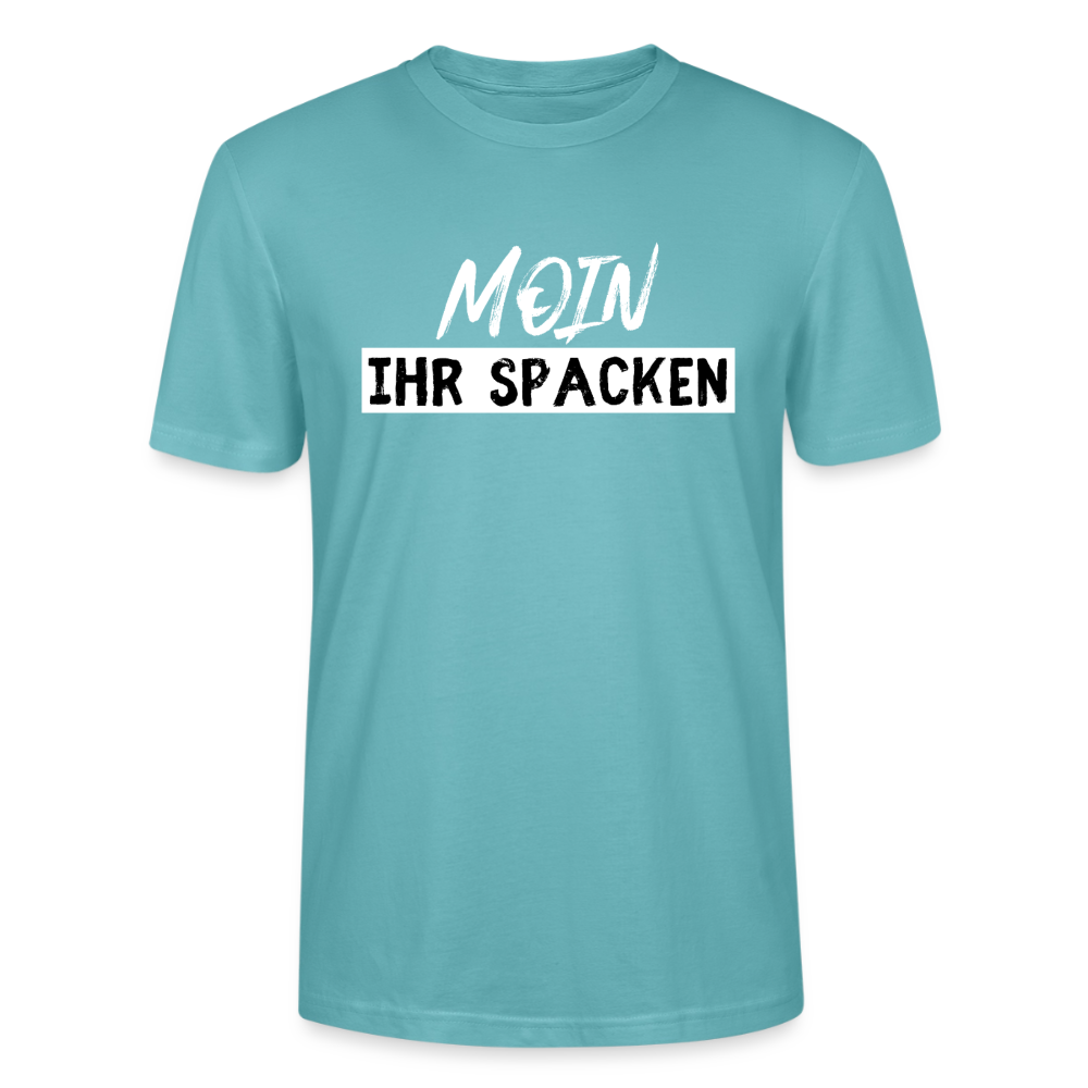 Unisex Sprüche T-Shirt 'Moin ihr Spacken' Fun Shirt - Pastelltürkis
