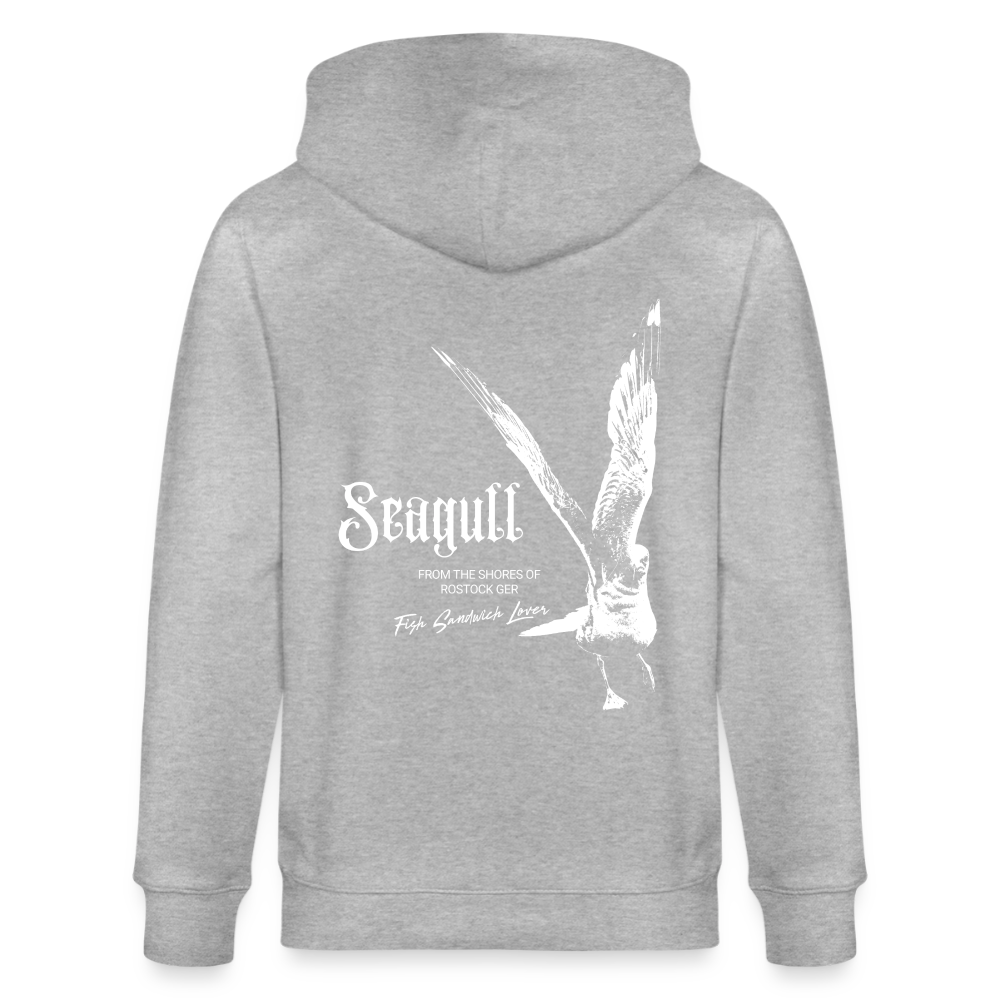 Rostock 'SEAGULL' Edition Bio Zip Hoodie Herren - Grau meliert