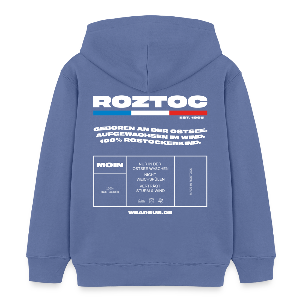 Rostock 'ROZTOC' Edition Bio Zip Hoodie Kinder 3-8 Jahre Farbe - Blau