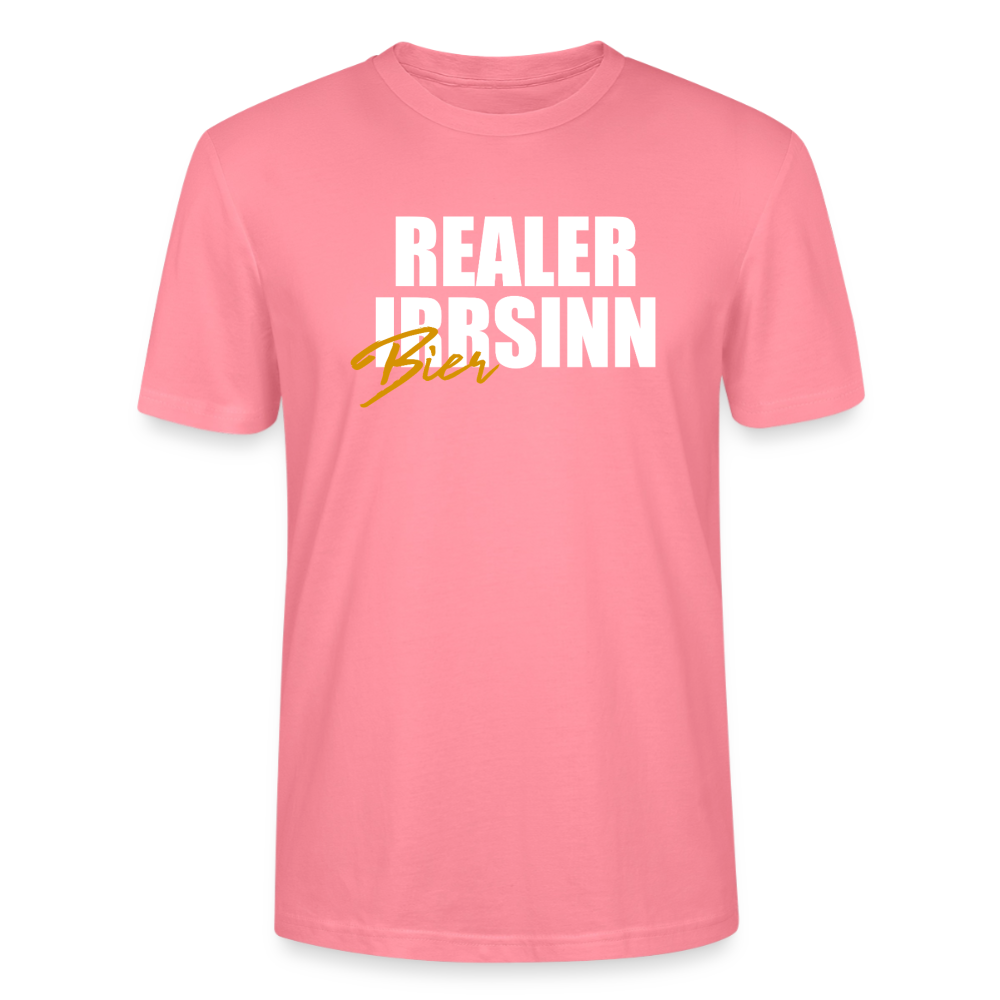 Unisex Sprüche T-Shirt 'Realer Biersinn' - Pink 