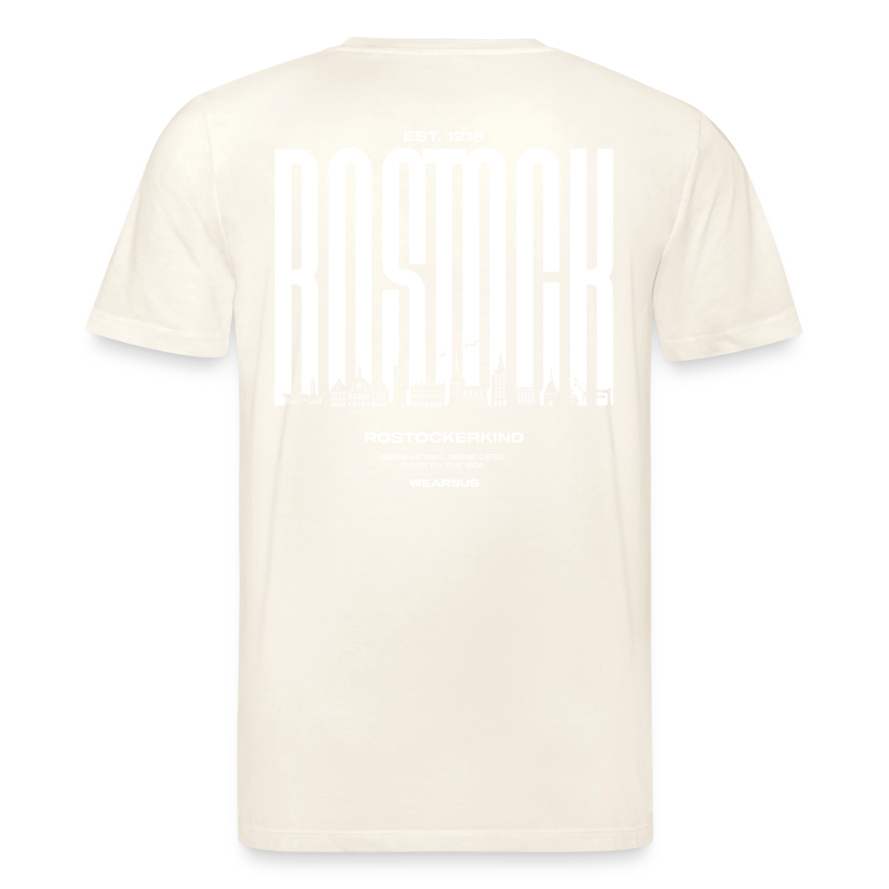 Rostock 'Rostockerkind' Bio T-Shirt Unisex Back Print Farbe 180 g/m² - Naturweiß 