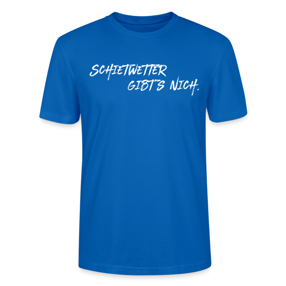 Unisex Sprüche T-Shirt 'Schietwetter gibt's nich' Fun Shirt - Pfauenblau