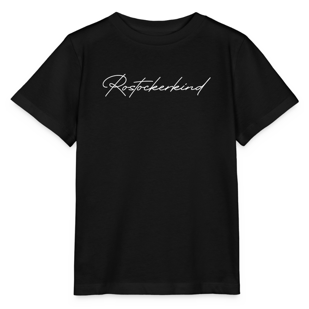 Rostock 'Rostockerkind' Signature Bio T-Shirt Kinder 3-8 Jahre - Schwarz