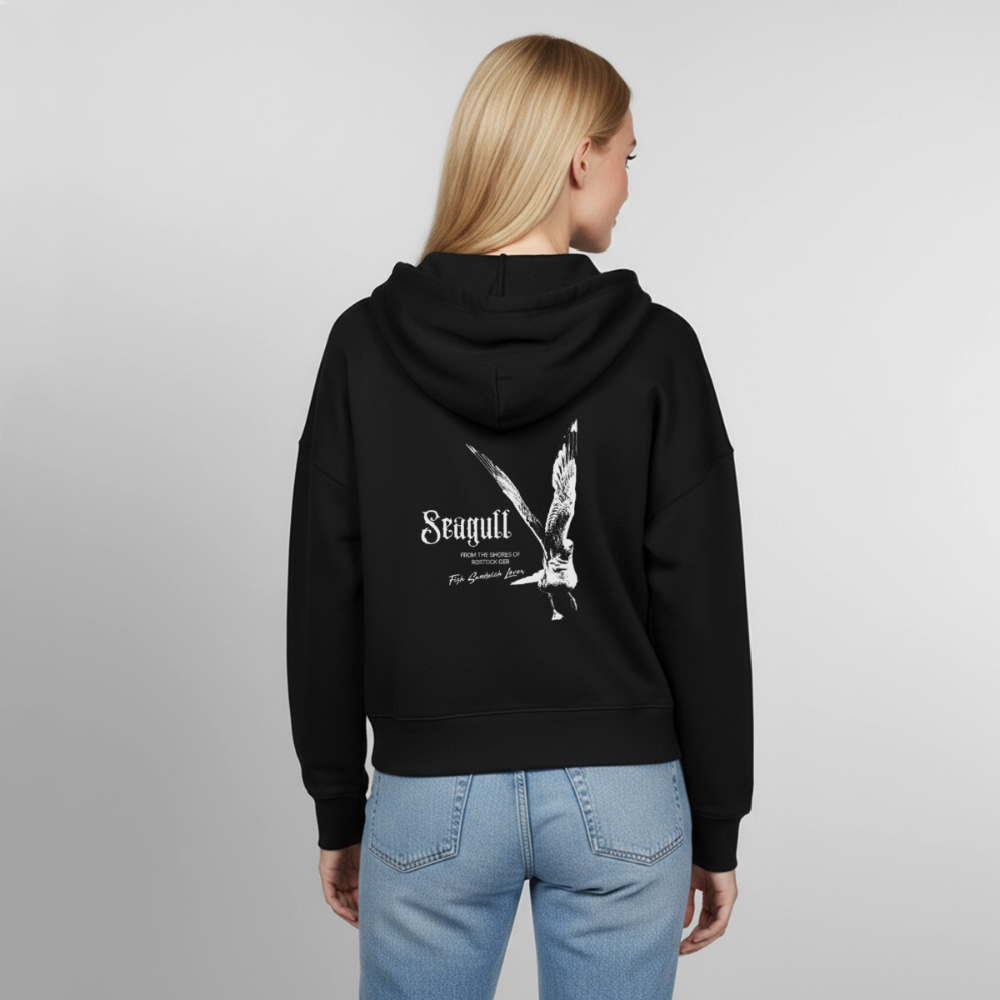 Rostock 'Seagull' Bio Zip Hoodie Damen - Schwarz