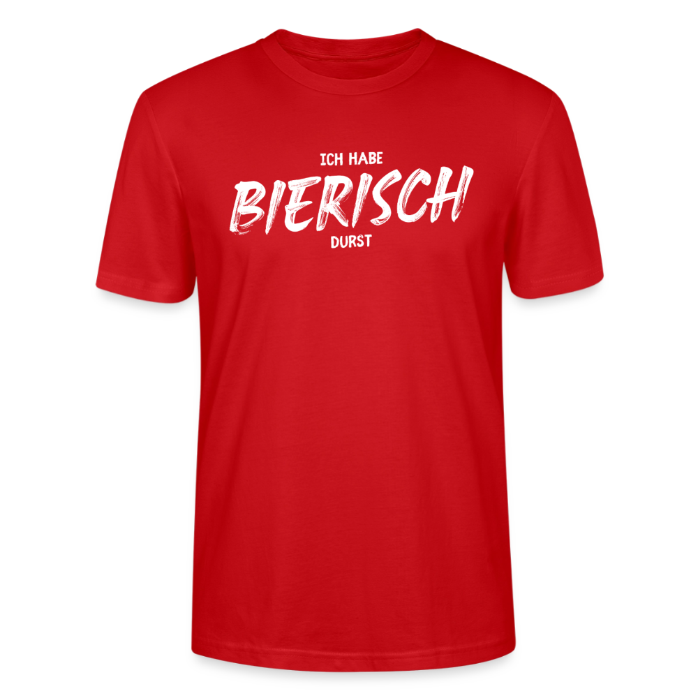 Unisex Sprüche T-Shirt 'Ich habe bierisch Durst' - Rot