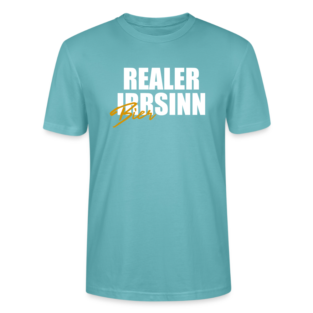 Unisex Sprüche T-Shirt 'Realer Biersinn' - Pastelltürkis
