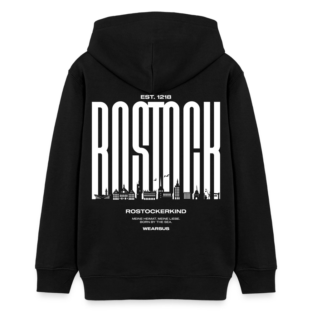 Rostock 'Rostockerkind' Bio Hoodie Kinder 9-13 Jahre - Schwarz