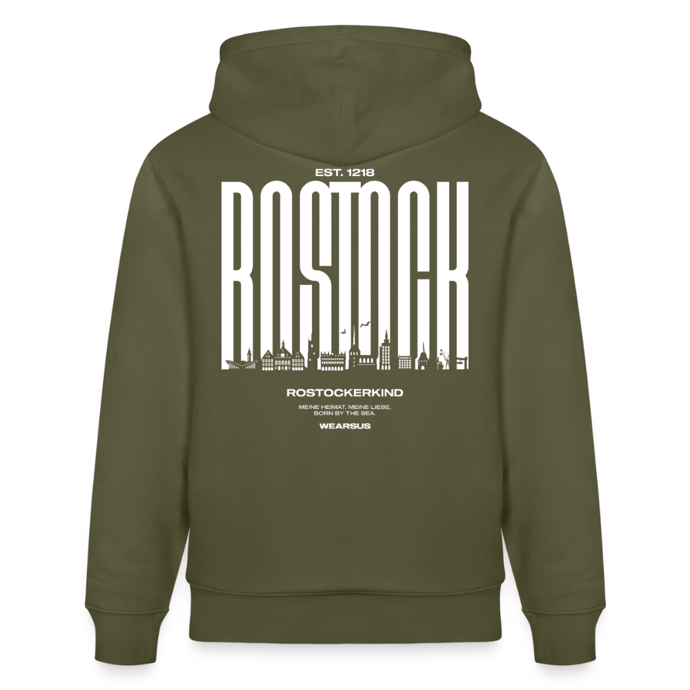 Rostock 'Rostockerkind' Bio Hoodie Unisex Farbe - Khaki Grün