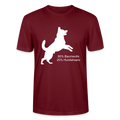 Unisex Sprüche T-Shirt '80% Baumwolle. 20% Hundehaare.' - Burgunderrot
