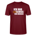 Unisex Sprüche T-Shirt 'Ich hab Bierschiss vor morgen' - Burgunderrot