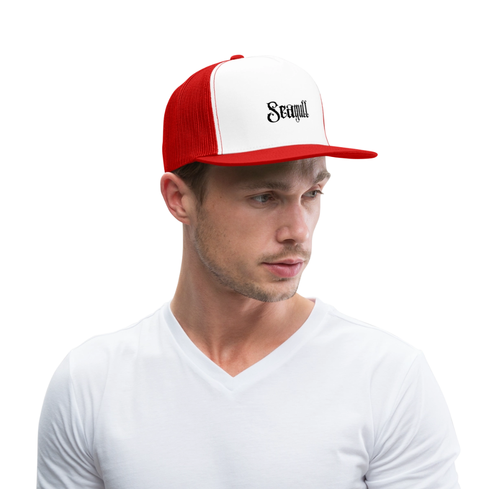 Rostock 'SEAGULL'  Trucker Cap - Weiß/Rot