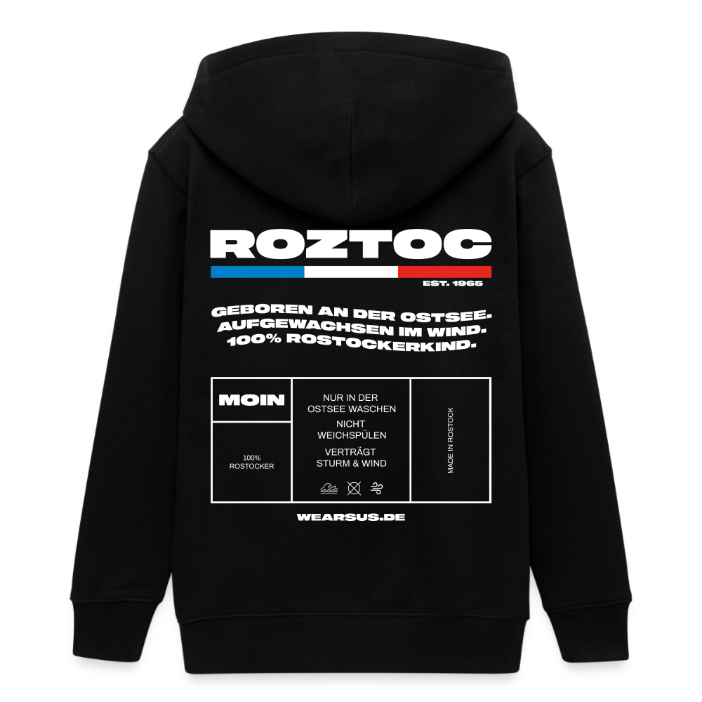 Rostock 'ROZTOC' Edition Bio Zip Hoodie Kinder - Schwarz