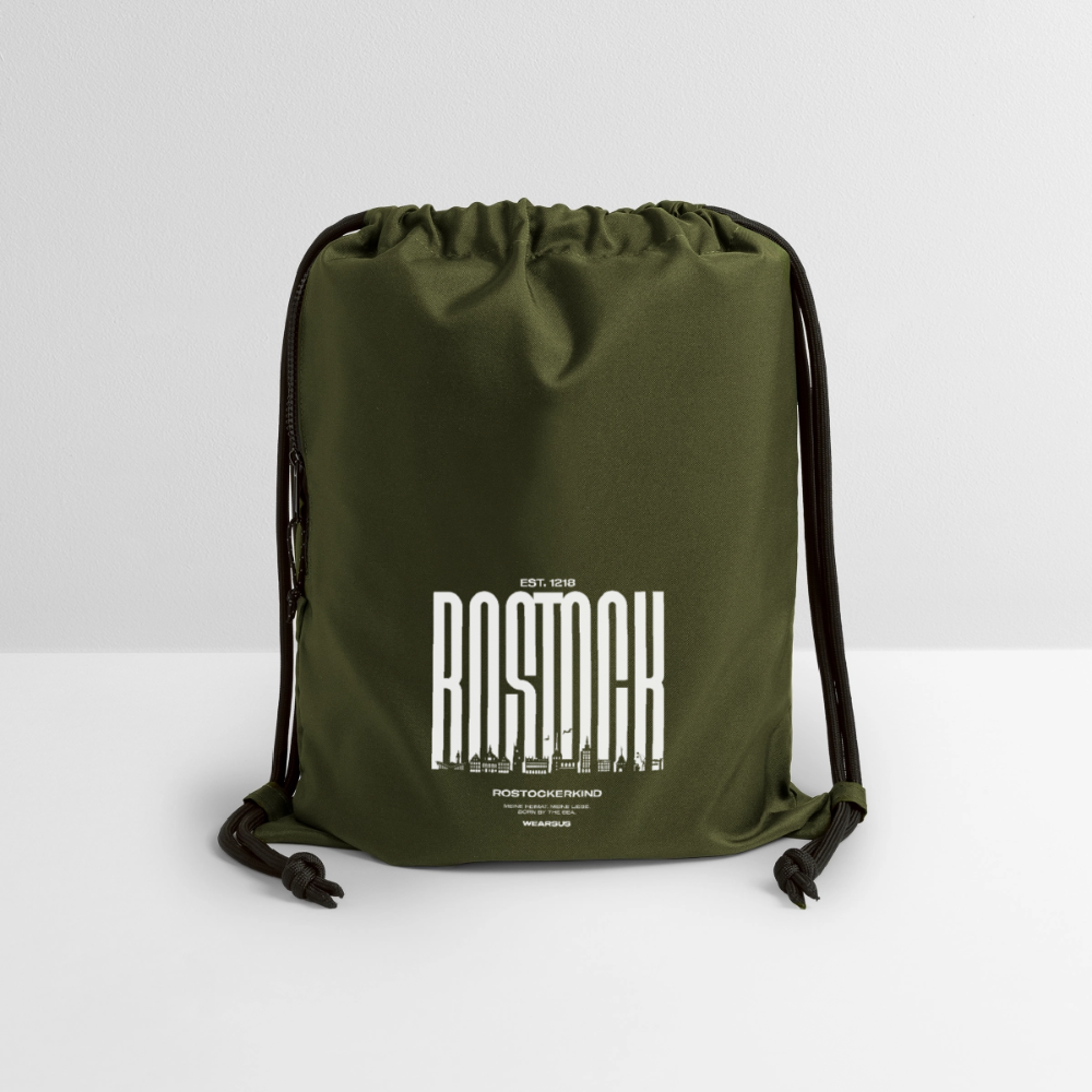Rostock 'ROSTOCKERKIND' Turnbeutel aus Recycling-Material - military Green