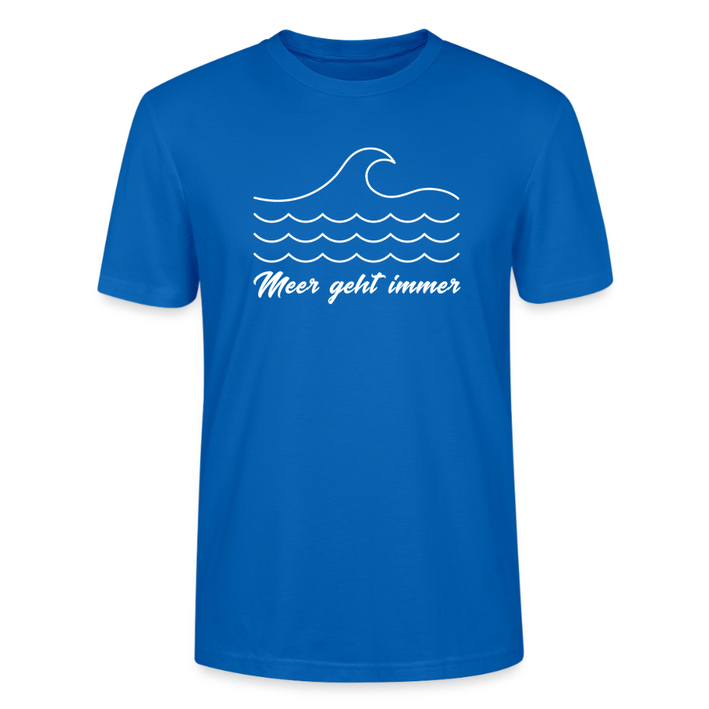 Unisex Sprüche T-Shirt ‘Meer geht immer’ Fun Shirt - Pfauenblau
