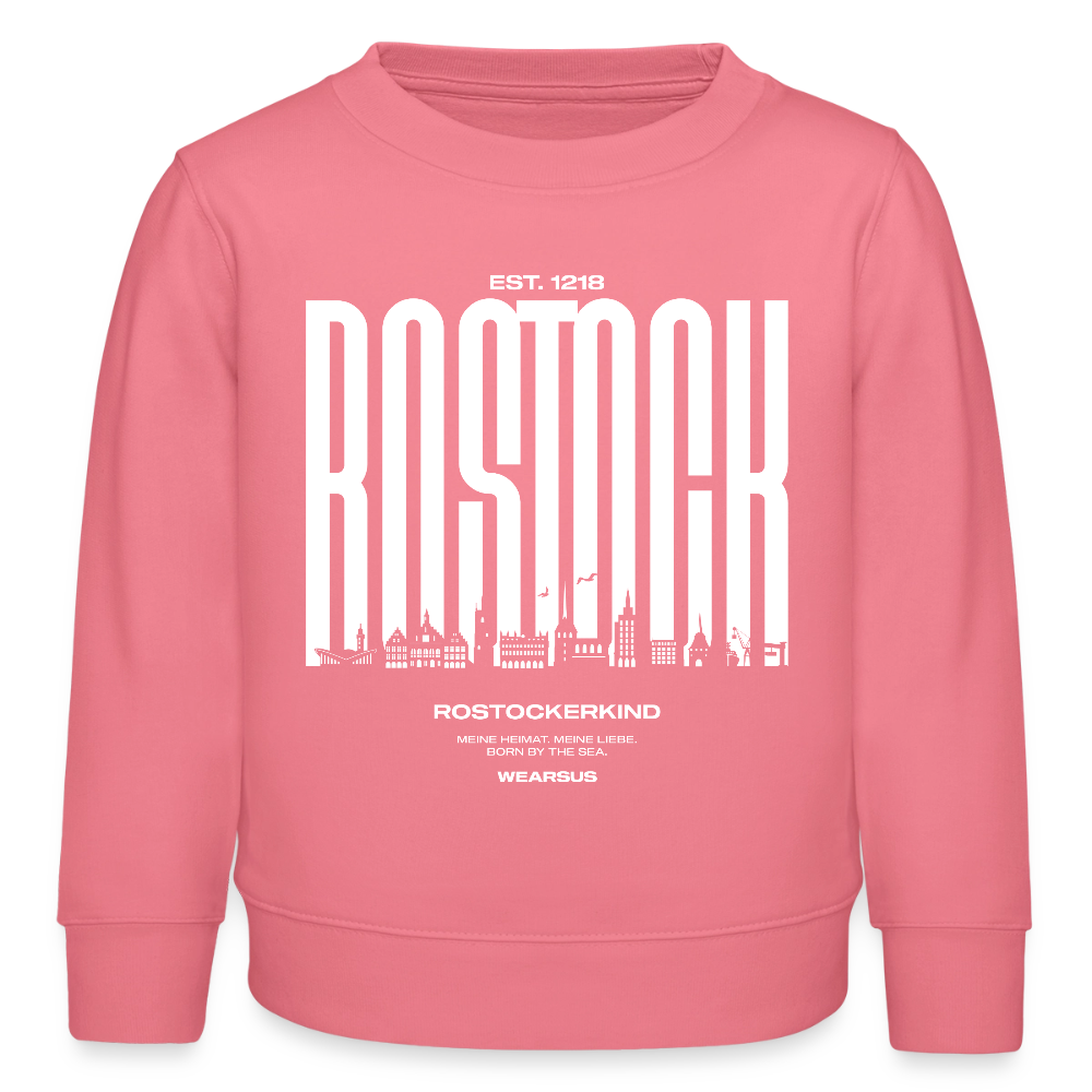 Rostock 'Rostockerkind' Bio Sweatshirt Kinder 3-8 Jahre Front Print - Pink 