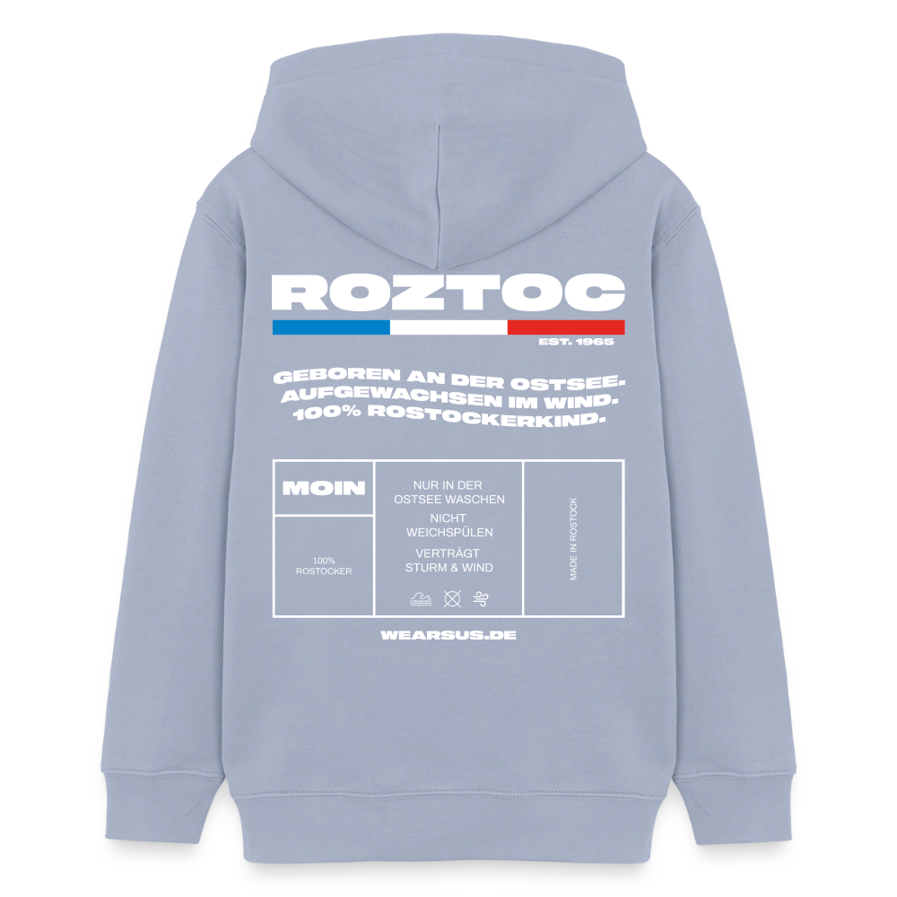 Rostock 'ROZTOC' Edition Bio Zip Hoodie Kinder 9-13 Jahre Farbe - Lavendel-Violett