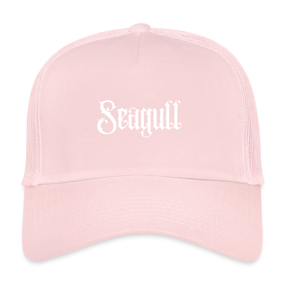 Rostock 'SEAGULL' Trucker Cap mit weißem Print - Hellrosa
