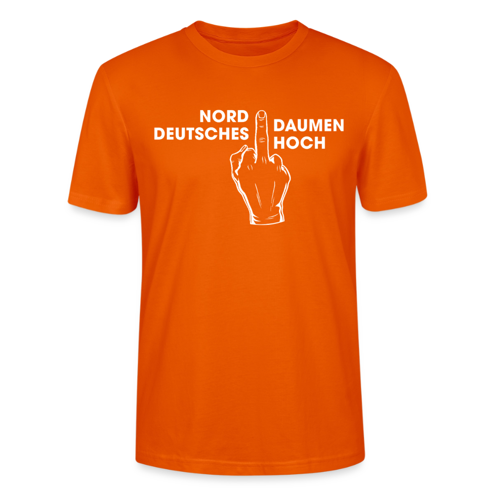 Unisex Sprüche T-Shirt 'Norddeutsches Daumen hoch' Fun Shirt - Tieforange