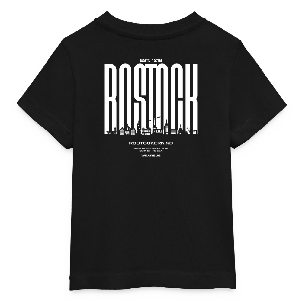 Rostock 'Rostockerkind' Bio T-Shirt Babys Back Print Farbe - Schwarz