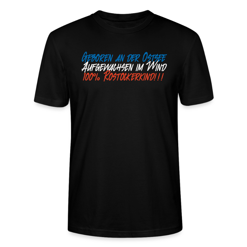 Unisex Sprüche T-Shirt 'Geboren an der Ostsee 2' Fun Shirt - Schwarz