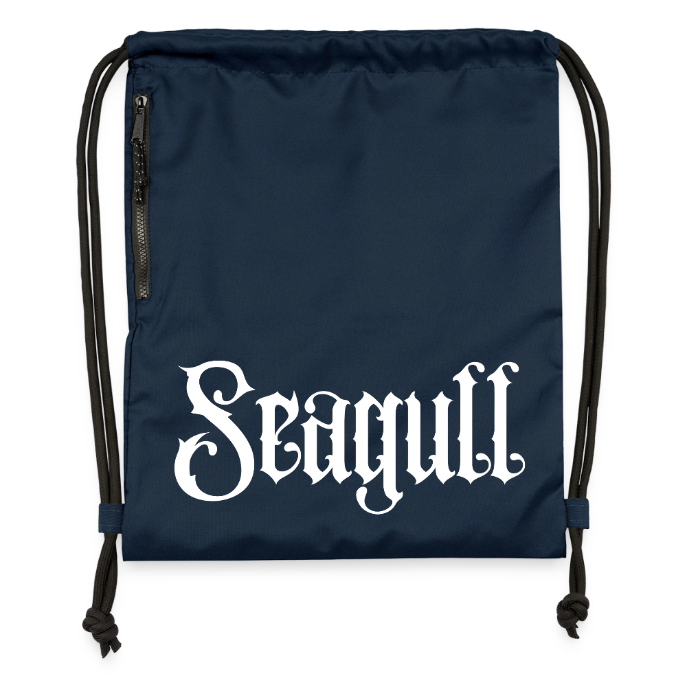 Rostock 'SEAGULL' Turnbeutel aus Recycling-Material mit SEAGULL Schriftzug - Navy