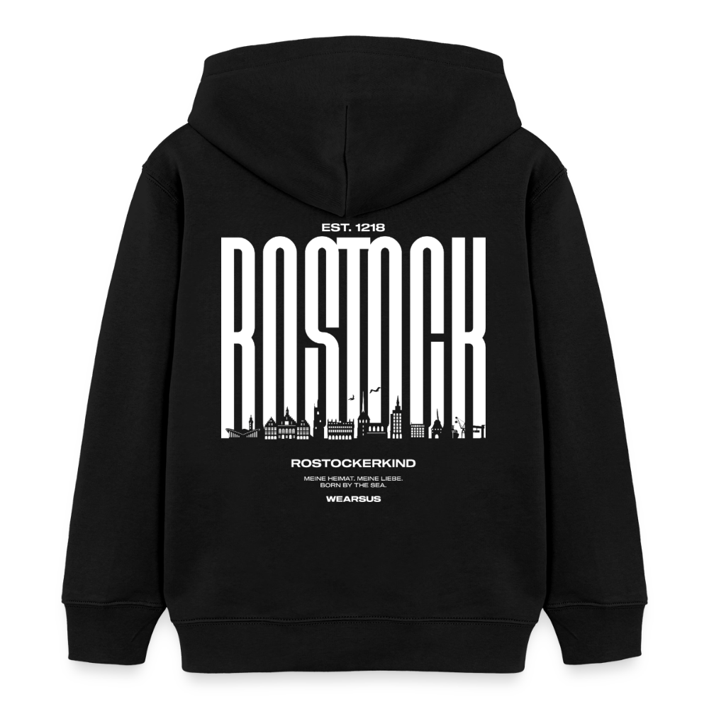 Rostock 'Rostockerkind' Bio Sweatshirt Kinder 3-8 Jahre Front Print - Schwarz