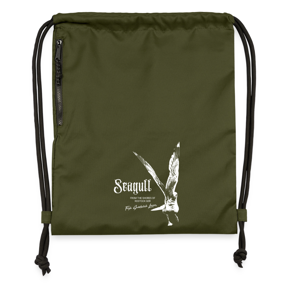 Rostock 'SEAGULL' Turnbeutel aus Recycling-Material - military Green