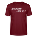 Unisex Sprüche T-Shirt 'Schietwetter gibt's nich' Fun Shirt - Burgunderrot