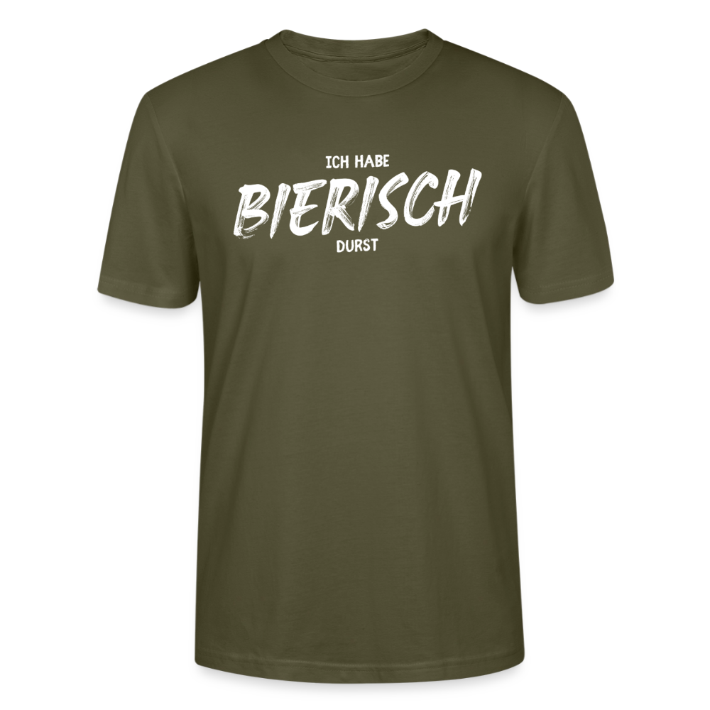 Unisex Sprüche T-Shirt 'Ich habe bierisch Durst' - Khaki