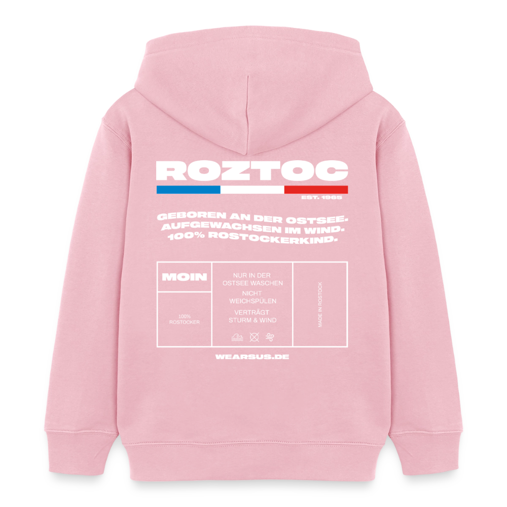 Rostock 'ROZTOC' Edition Bio Zip Hoodie Kinder 3-8 Jahre Farbe - Hellrosa