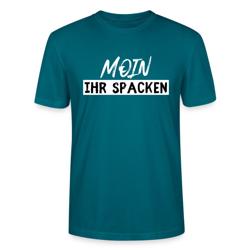 Unisex Sprüche T-Shirt 'Moin ihr Spacken' Fun Shirt - Ozeanblau