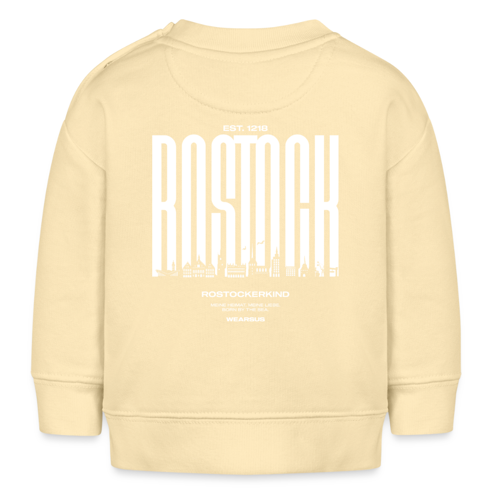 Rostock 'Rostockerkind' Bio Sweatshirt Babys Back Print Farbe - Creme