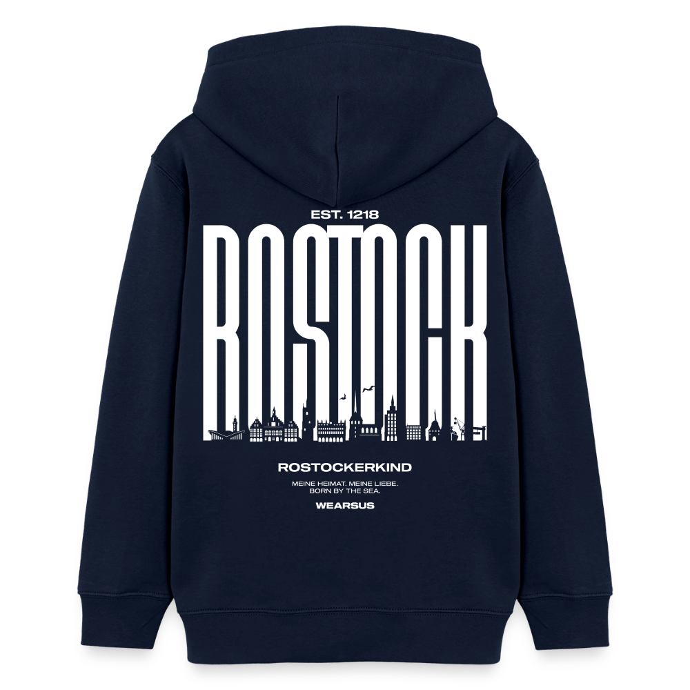 Rostock 'Rostockerkind' Bio Hoodie Kinder 9-13 Jahre - Navy