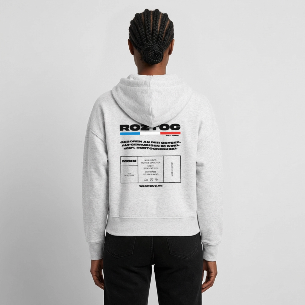 Rostock 'ROZTOC' Edition Bio Zip Hoodie Damen weiß - Weiß meliert