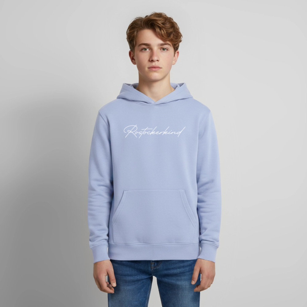 Rostock 'Rostockerkind' Signature Bio Hoodie Kinder 9-13 Jahre - Sky