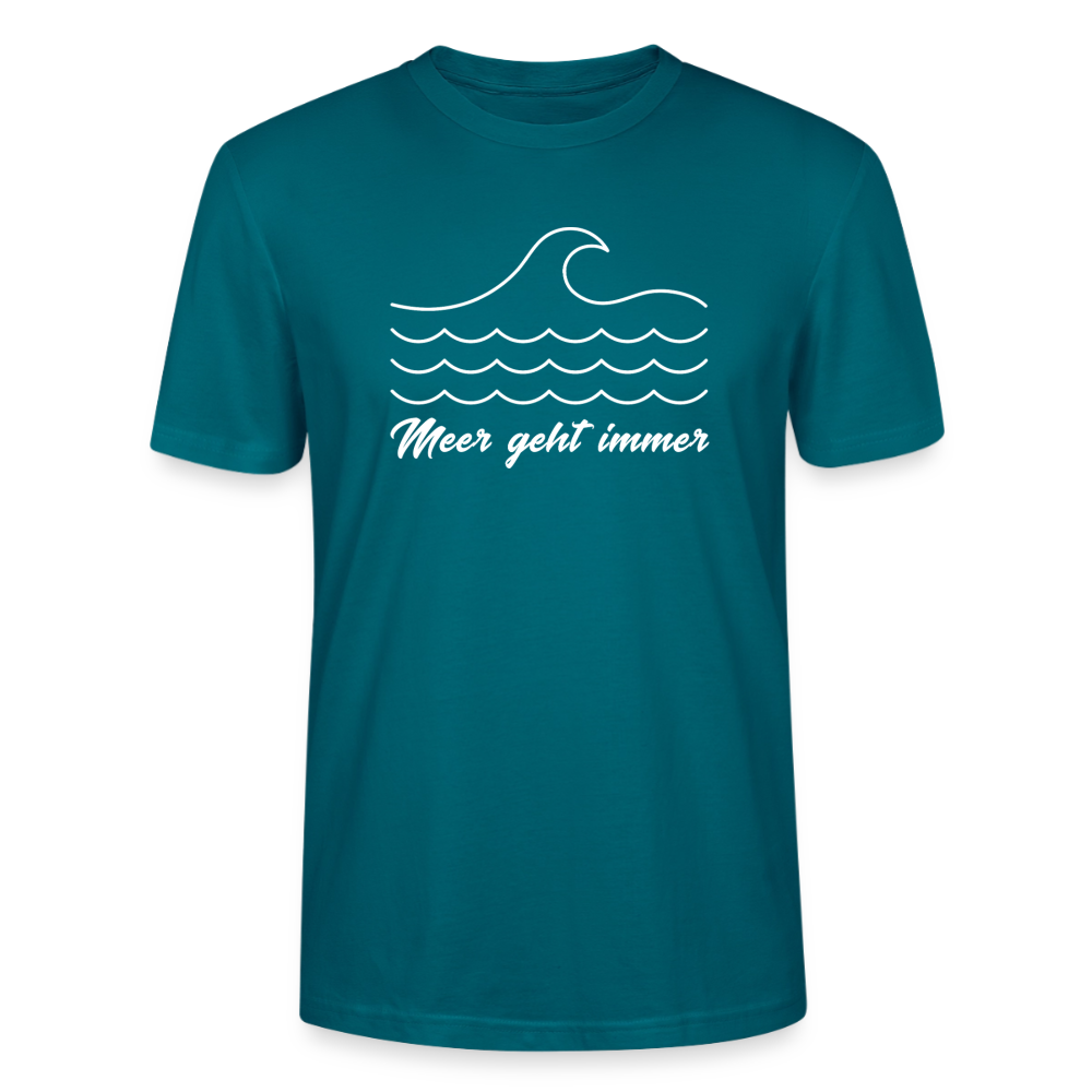 Unisex Sprüche T-Shirt ‘Meer geht immer’ Fun Shirt - Ozeanblau