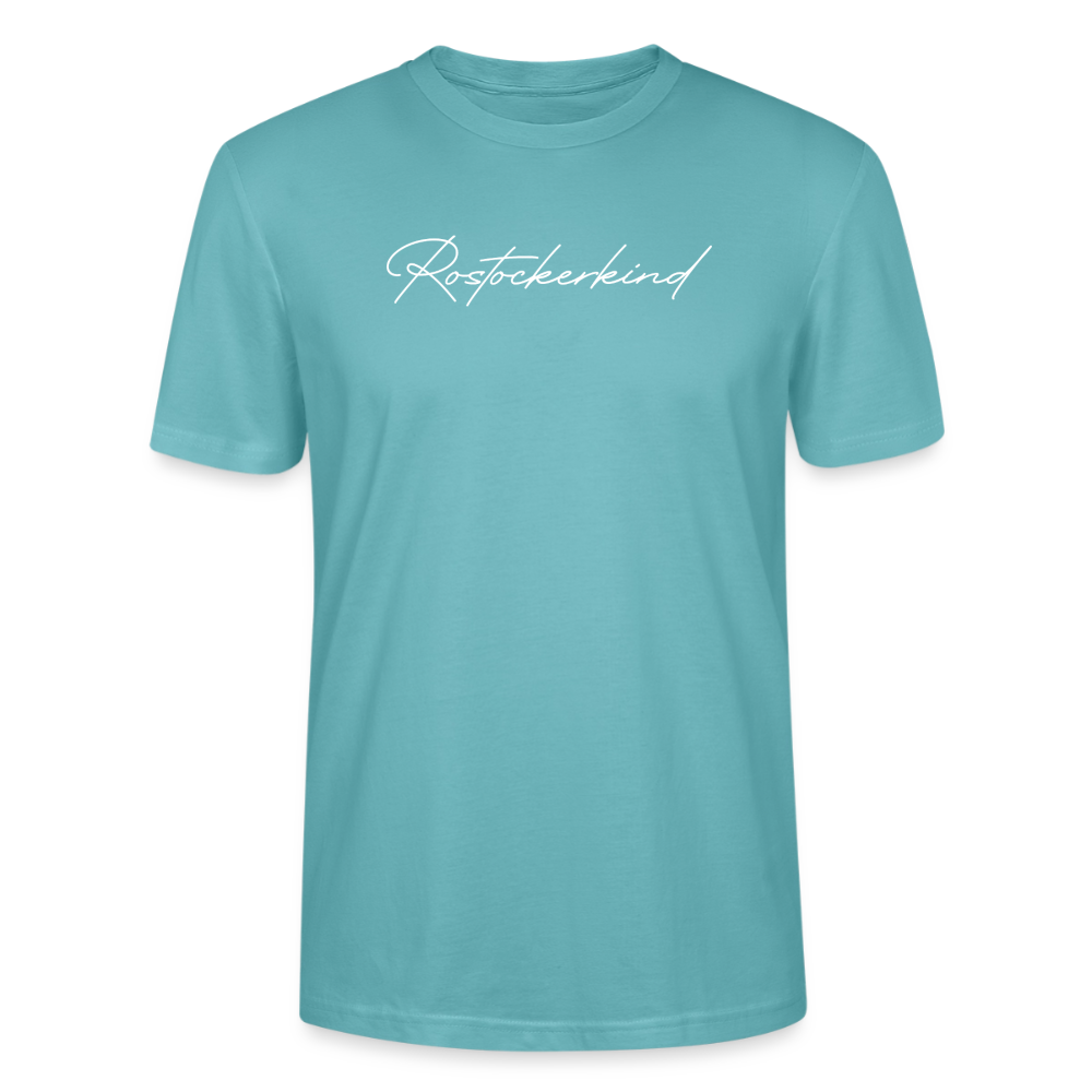 Rostock 'Rostockerkind' Signature Bio T-Shirt Unisex schwarz - Pastelltürkis