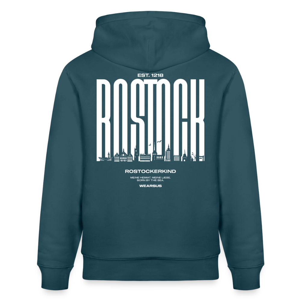 Rostock 'Rostockerkind' Bio Hoodie Unisex Farbe - Dunkles Petrol