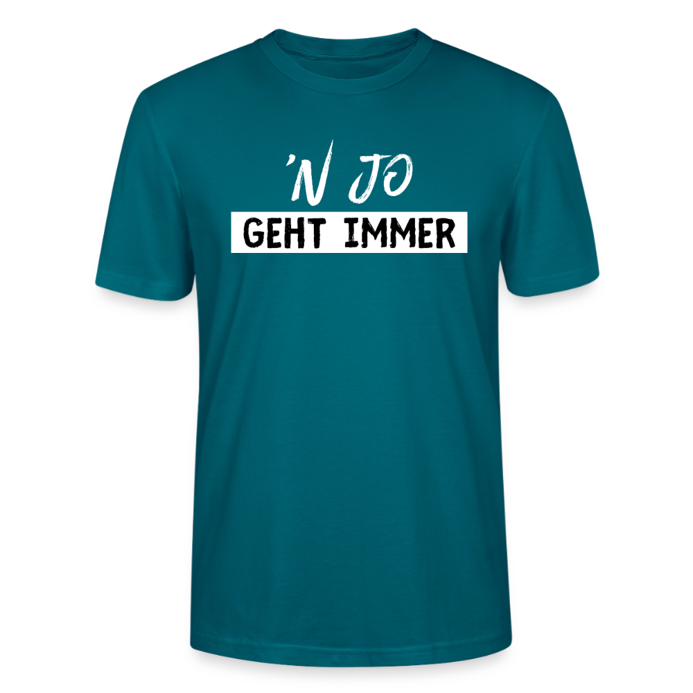 Unisex Sprüche T-Shirt ''n jo geht immer' Fun Shirt - Ozeanblau