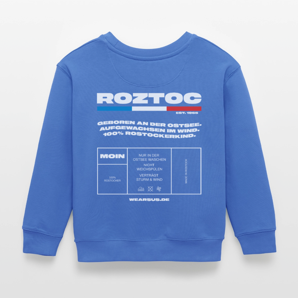 Rostock 'ROZTOC' Edition Bio Sweatshirt Kinder 3-8 Jahre - carolina Blue